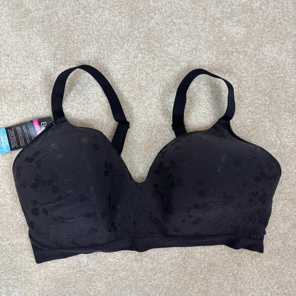 Bali Comfort Cool‎ Comfort Black Bra Size 3XL DF3643 Wireless New with tags
